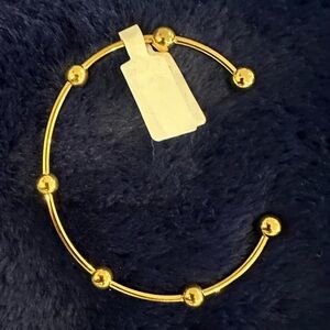 Stainless Steel Gold Plated Bangle Bracelet